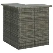 Corner Bar Table Grey 100x50x105 cm Poly Rattan vidaXL