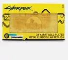 Cyberpunk 2077 Metal Eurodollar Replica Figure Plate 24K Gold Plated + Stand