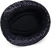 2 Pcs Sequins Dress up Hats Fedoras Hats for Men Magician Costume Headwear Birthday Light up Costume Hat for Adults Bonnet for Men Fedora Hats for Boys Prom Women's Aldult