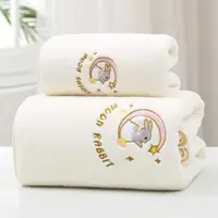 在飛比找ETMall東森購物網優惠-浴巾可愛兒童浴巾專用大童干發毛巾女生毛巾珊瑚絨成人吸水家用