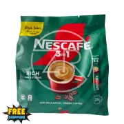 2 packs x 25 sticks Nescafe 3in 1 Rich Blend & Brew Instant Coffee