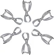 VILLFUL Create Your Own Jewelry 100 Pcs Metal Bead Connector Clips 20mm Pinch Clasp Silver Color