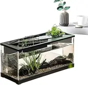 Mini Aquarium Tank – Clear Acrylic Fish Bowl, Filtered Desktop Aquarium | Starter Kit with Air Pump for Small Fish, Compact Home Tank for Office Desk, Bedroom, Living Room, Studio