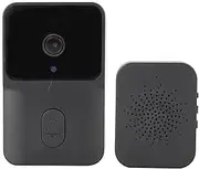 WiFi Video Door Bell Support Multiple Users, Video Intercom Doorbell with NightVision Microphone Message Notification, Video Door Phone Easy to Install (Black)