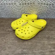 Crocs Classic Yellow Clogs M8 W10 10001-7C1 Unisex Adults Slip On