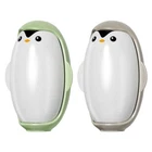 Penguin Lint Roller Reusable Lint Remover Portable Lint Roller (Green and Grey)