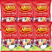 Allens Chew Mix Lollies Sherbies Milko Chews RedRipperz 6 Pack 830g Bulk Bags