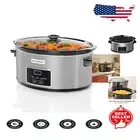 Easy-Clean 6-Quart Slow Cooker with Touch Control & Digital Timer - Serves 6+