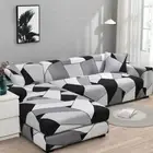 Elastic Sofa Cover Living Room Geometric Plaid 1/2/3/4 Seater Stretch Slipcover