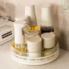 Plastic 360 Degree Rotating Spice Rack Cosmetic Storage Box Kitchen