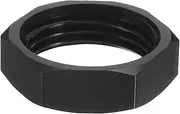 HARFINGTON Bulkhead Nuts 10AN Female Thread Aluminum Anodized Hex Nut for Bulkhead Fitting Adapter Gas Air Fluid Water, Black