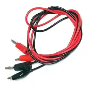 Crocodile Alligator Clip to 4mm Banana Plug 90cm Electrical Test meter LEADS -LD
