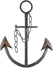 Everydecor Metal Anchor for Wall Decor - Antique Nautical Decoration for Living Room, Restroom, Bathroom, Bedroom, Kitchen - Boat, Ship Anchor with Chain for Home Interior