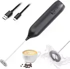 Rechargeable Milk Frother Wand,Drink Mixer Handheld,Electric Whisk with Usb-C,Fo