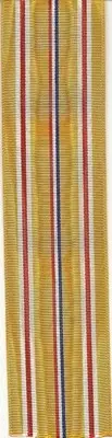 Six 6 inches of ribbon material for the WWII Asian Pacific Theater medal