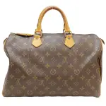 【二手名牌BRAND OFF】LOUIS VUITTON LV 路易威登【再降價】原花 PVC塗層帆布 SPEEDY 35 手提包 M42524