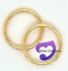 (8mm) BABY SIZE SOLID 18ct YELLOW GOLD Hinged Sleeper Earrings (MADE IN AUS)