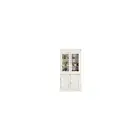 Showcase Glass Cabinet 2 Doors White Matt Art Povera Classic Pantry Cooking