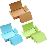 FUNOMOCYA DIY Word Cards 3 Pack Memo Cards with Rounded Corners Memo Scratch Note Pads Bookmark