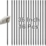 36 Inch Ground Rebar Stakes 16 pcs Heavy Duty Steel Garden Anchor