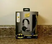 Batman DC Comics Headphones Kid Safe Adjustable Headband 3-9 yr NEW