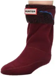 Hunter 170928 Kids Girls Original Wave Intarsia Boot Socks Dulse/Azure Size M