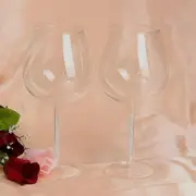 Set 2 Wine Glasses & Sparkling Crystal Filled Diamante Stems