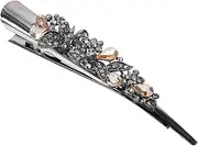 Healeved Hair Clip Metal Alligator Crocodile Decorative Hair Clips for Womens Hair Crocodile Hair Clips Barrette Metal Rhinestones