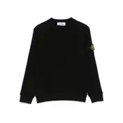 [Stone Island] Stone Island Waffle-texture Sweater 8 A BLACK