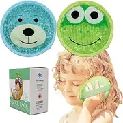 Large Kids Boo Boo Ice Pack,2 Packs Cute Heat Cold Gel Beads Packs for Kid's Fever,Pain Relief,Wisdom Teeth,First Aid and Neck, Head, Arms, Legs Injuries
