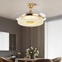 在飛比找松果購物優惠-風扇燈 歐式吊燈 42寸變頻遙控 餐廳燈 隱形扇 家用電風扇