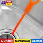 Pipe Dredging Hook Sink Drain Cleaner Bathroom Sewer Hair Remover (Orange)