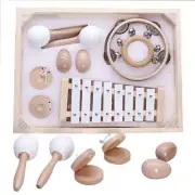 Toddler Musical Instruments Natural Wooden Percussion Instruments Toy for Kid...