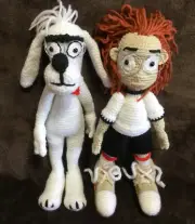 Handmade Crochet Amigurumi 15” Peabody And Mr Sherman