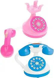 DRESSOOS Educational Boys and Girls Phone Toy Vintage Telephone for Pretend Play Learning Toy for Toddlers