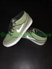 NK SB ZM Stefan Janoski MD Zoom Oil Green Pecan 443095-300 Blue Box Series