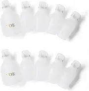 HIGHROCK 10 PCS Nail Polish Remover Clips, Toe nail Gel Acrylic Nail Polish Remover Clips Wrap Cleaner Clip Caps (WHITE)