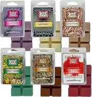 6 Pack Soy Wickless Candle Tart Wax Bar Melts - Herbal Pack - Includes one 6 cube pack of each of Lavender Cedar and Saffron Sandalwood Purely Herbal Patchouli and Nag Champa