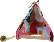 Happyyami Parrot Swing Durable Bird Perch with Swing Design for Budgerigars Lovebirds Parrots Promotes Fun Balance Exercise Natural Perch for Small Birds