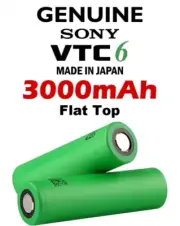 Pack of Two 3.7 Volt Rechargeable 3.7v Li-Ion Batteries 3000mAh SONY JAPAN 2 pcs