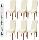 4/6 Pcs Dining Room Chair Cover Thicken Jacquard Fabric Chair Cover Removable