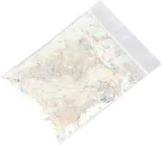 White Pet Symphony Sequins, Shiny, Thin and Elegant, Compatible with UV Gel Nail Polishes and Nail Powders, for Art, Crafts, Gifts with Hairspray or Glitter Primer, Easy