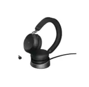 Jabra Evolve2 75 MS USB-C Wireless Stereo Bluetooth Headset with Charging Stand