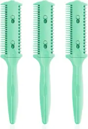 Haircut Razor Comb, 3 Pack - Double Sided Razor Hair Styling Scissors Comb, Spli