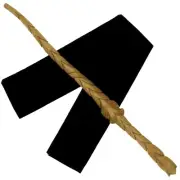 14" Legacy Natural Hand Carved Mahogany Wood Magic Wand Wizard Witch w/ Free Bag