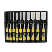 Yasaku Japanese Chisel Set 10pc White Back Forged Oire Nomi Gumi Handle Miki