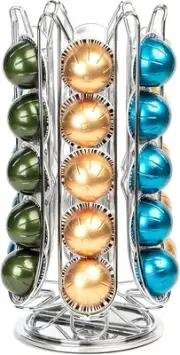 Vertuoline Nespresso Pod Holder Carousel Stand for 30 Capsule NIB