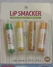 Lip Smacker 4 Pieces Assorted Colors Lip Balm total net wt..56 oz