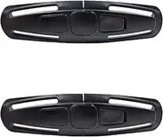 LiXiongBao 2 Pieces Car Seat Chest Harness Clip Car Seat Safety Belt Clip Buckle Lock Stroller Chest Clip Universal Replacement for Baby and Kids Trend, Adjustable Guard (Black)