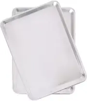 Nordic Ware Natural Aluminum Commercial Baker's Half Sheet (2 Pack), Silver